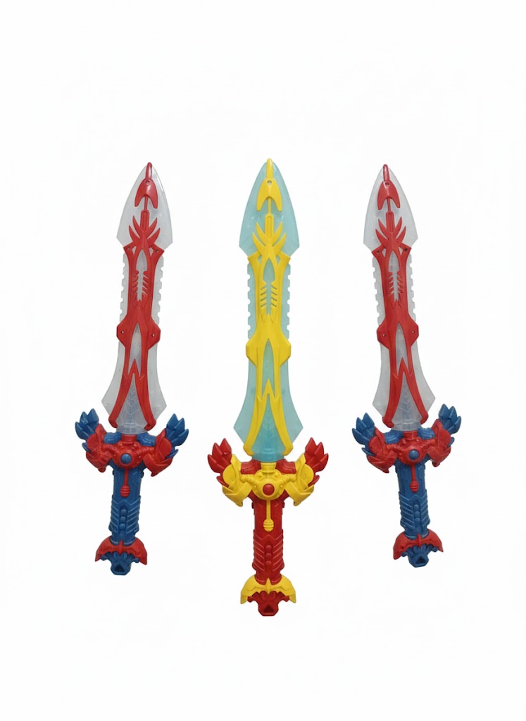 Flash Tornado Sword Assorted 12 Piece Set Cool Sword Sword Sword Glow Toys Gorgeous Sword Events Festival Summer Festival Autumn Festival Feasts Prizes Light Up Festival Toys Fight Pretend Play Yellow. - Image 2