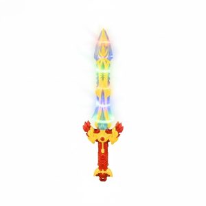 Flash Tornado Sword Assorted 12 Piece Set Cool Sword Sword Sword Glow Toys Gorgeous Sword Events Festival Summer Festival Autumn Festival Feasts Prizes Light Up Festival Toys Fight Pretend Play  Yellow.
