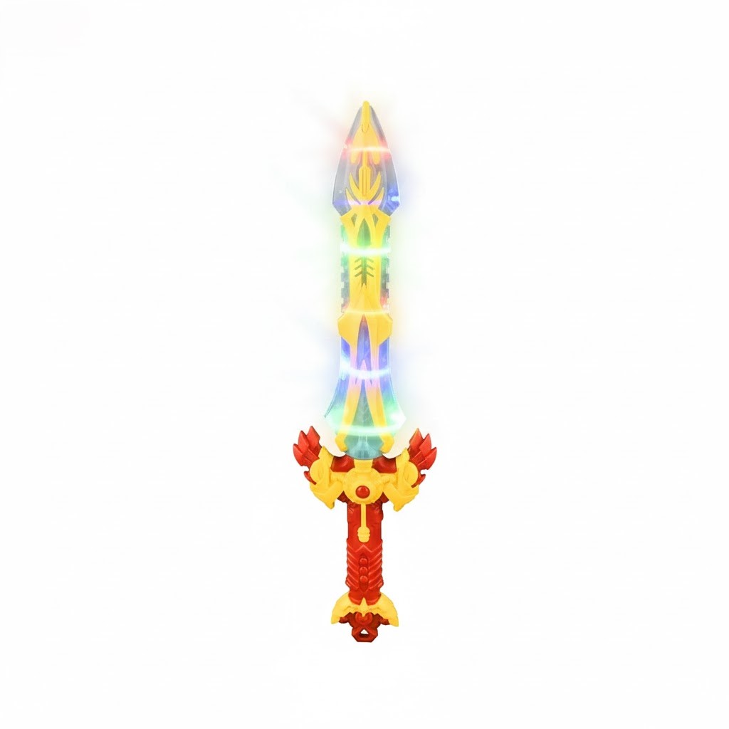 Flash Tornado Sword Assorted 12 Piece Set Cool Sword Sword Sword Glow Toys Gorgeous Sword Events Festival Summer Festival Autumn Festival Feasts Prizes Light Up Festival Toys Fight Pretend Play Yellow.