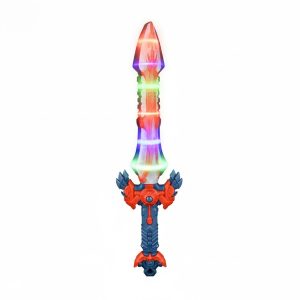 Flash Tornado Sword Assorted Sword Glow Toys Gorgeous Sword Events Festival Summer Festival Autumn Festival Feasts Prizes Light Up Festival Toys Fight Pretend Play Red.