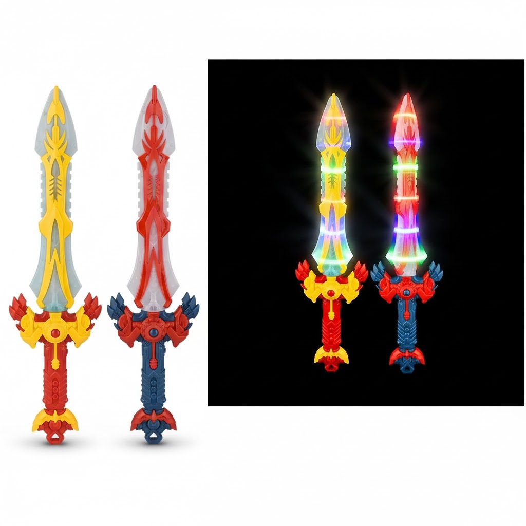 Flash Tornado Sword Assorted Sword Glow Toys Gorgeous Sword Events Festival Summer Festival Autumn Festival Feasts Prizes Light Up Festival Toys Fight Pretend Play Red. - Image 2
