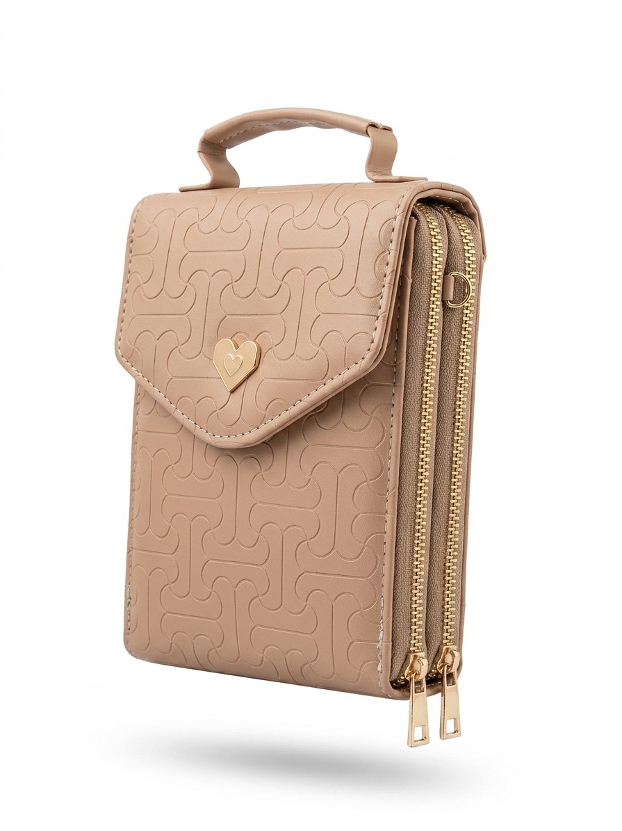 ChicAura Women’s Beige Mini Clutch Wallet