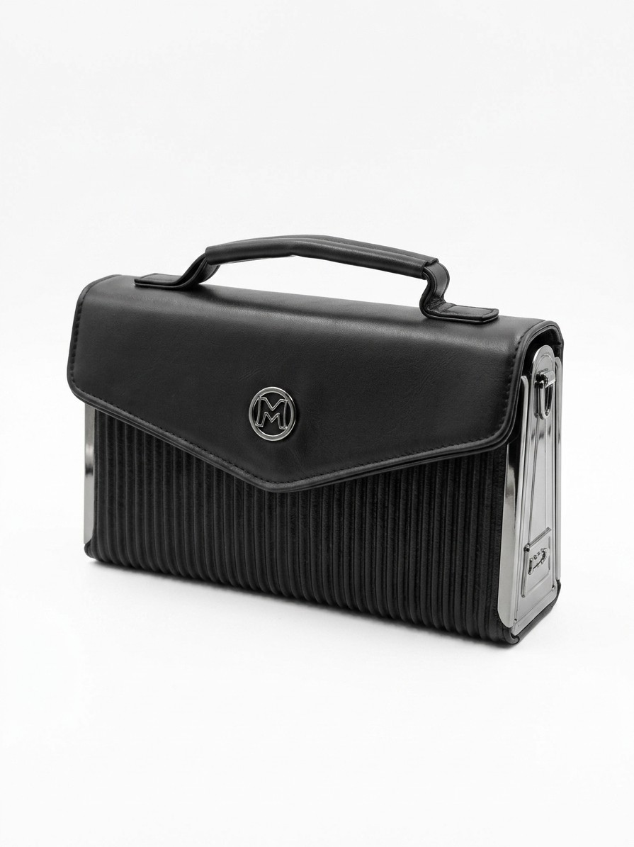 Luxury Black Women Clutch Hard Case Bag